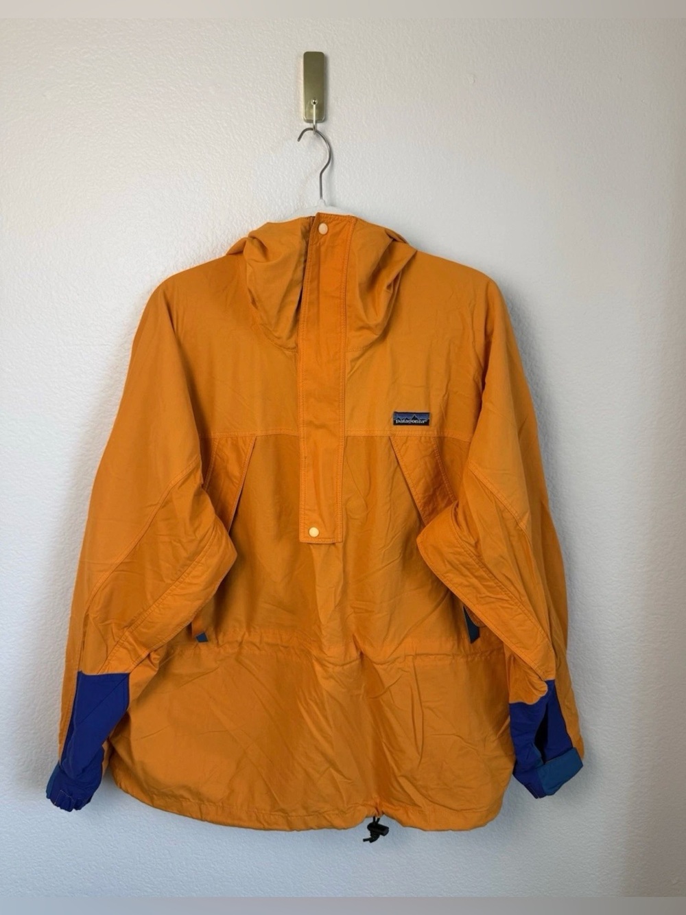 Vintage 90’s Patagonia Anorak Pullover Jacket M Orange Purple Hong Kong Retro